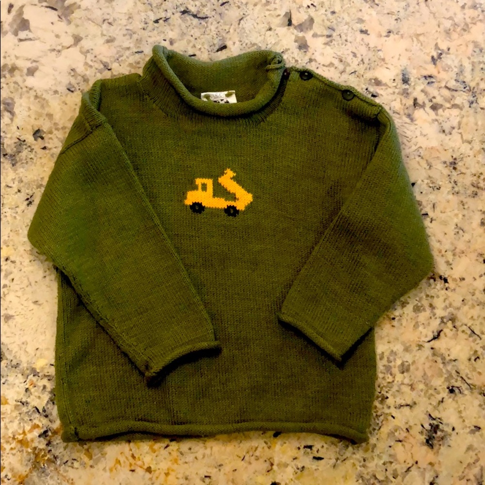 Super Cute Toddler Knit Truck Sweater 2T